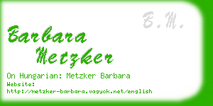 barbara metzker business card